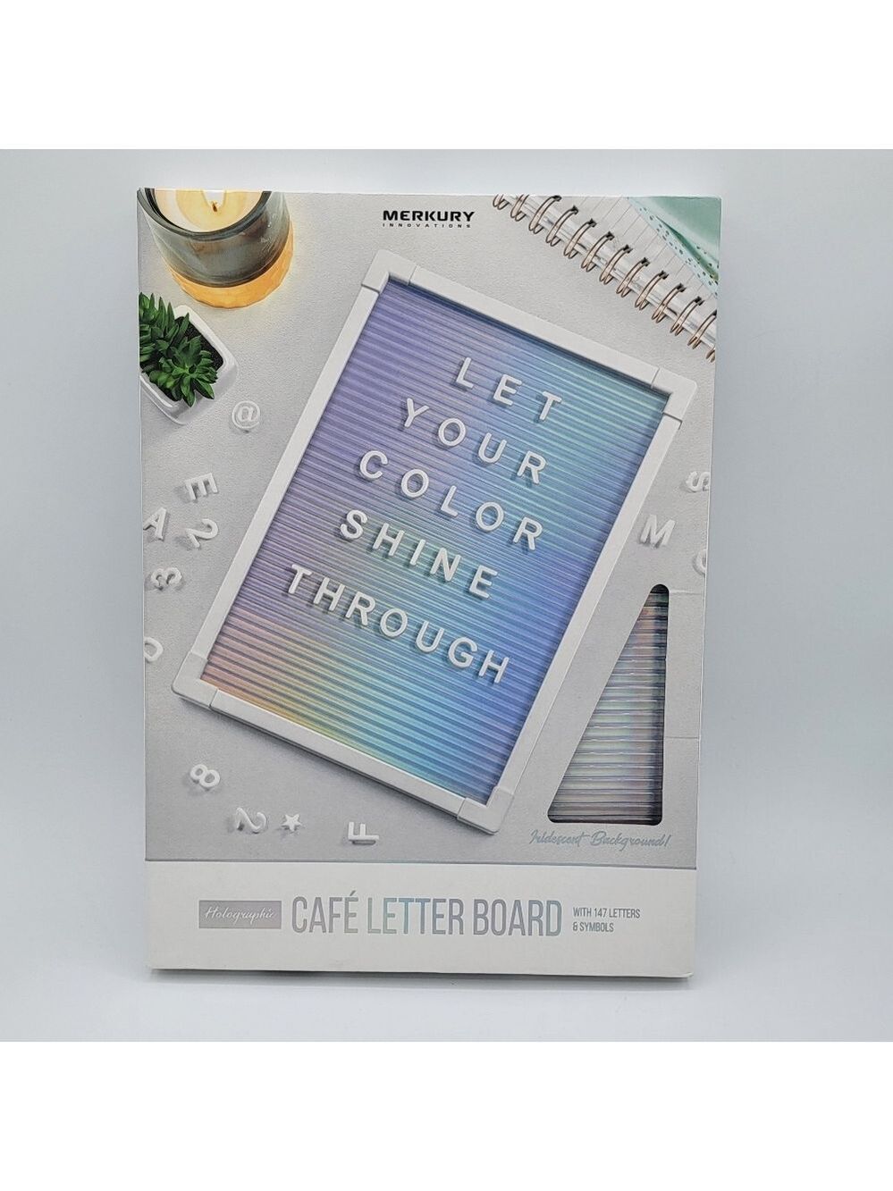 Cafe Letter Board Holographic NWT
